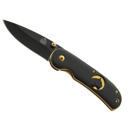 COUTEAU ALU NOIR TETE DE PUMA