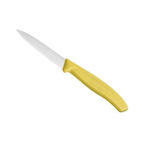 COUTEAU OFFICE VICTORINOX SWISSCLASSIC 8CM JAUNE A DENTS - COUTEAUX CLIC