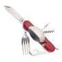 COUVERT CAMPING HERBERTZ 6P ROUGE 11CM INOX + ETUI