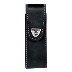 Etui Victorinox 4 à 10 pièces cuir noir clip pivotant