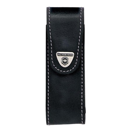 Etui Victorinox 4 à 10 pièces cuir noir clip pivotant