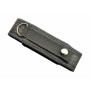 Etui nylon 'Slim' gris chiné, medium